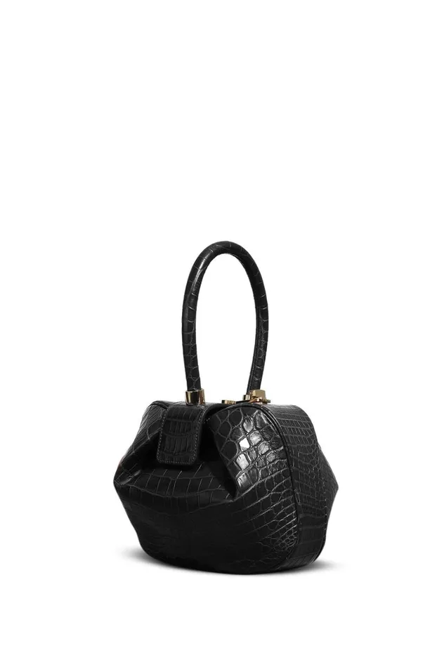 WomenMen Mini Bags Gabriela Hearst Demi Bag In Black Crocodile Leather