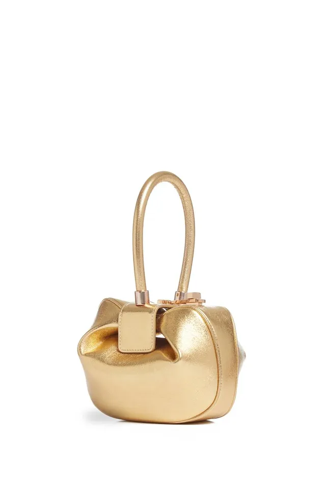 WomenMen Mini Bags Gabriela Hearst Demi Bag In Gold Metallic Nappa Leather