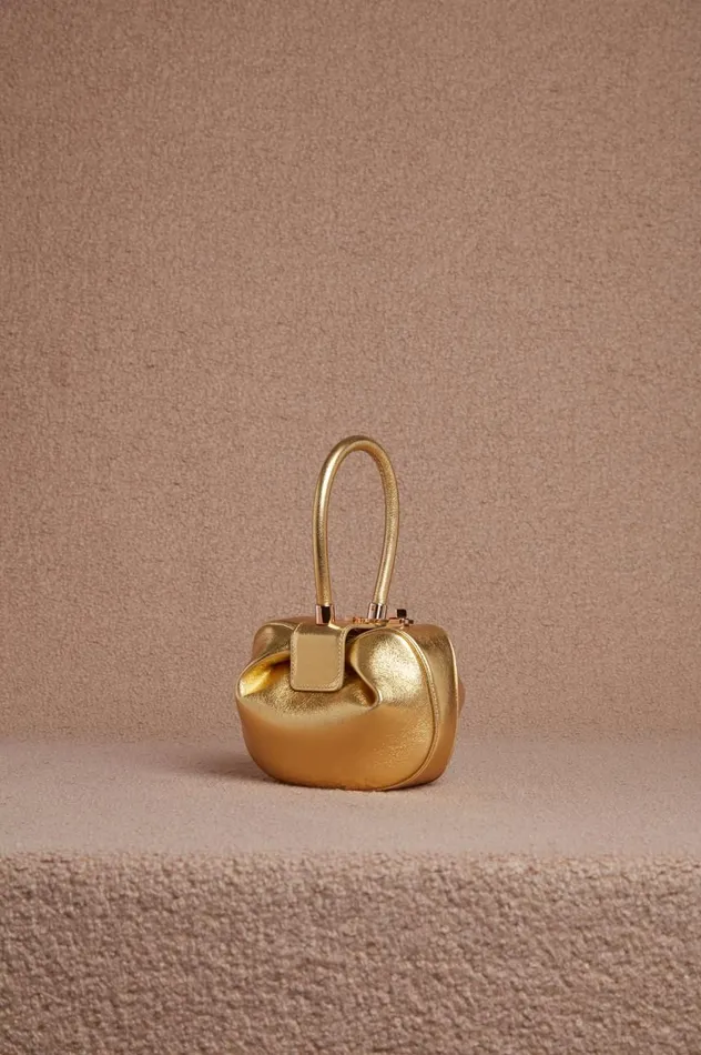 WomenMen Mini Bags Gabriela Hearst Demi Bag In Gold Metallic Nappa Leather