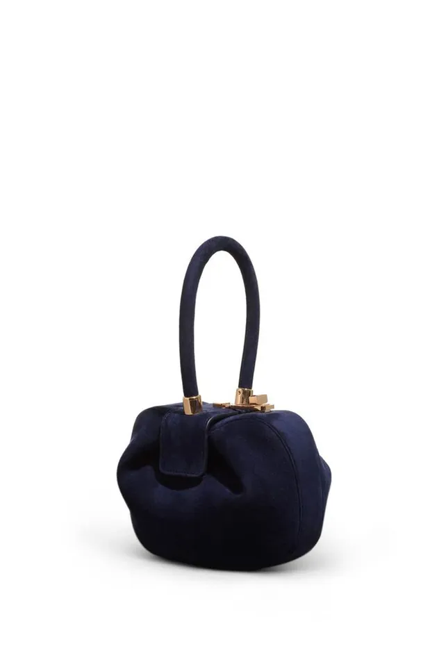 WomenMen Mini Bags Gabriela Hearst Demi Bag In Navy Suede