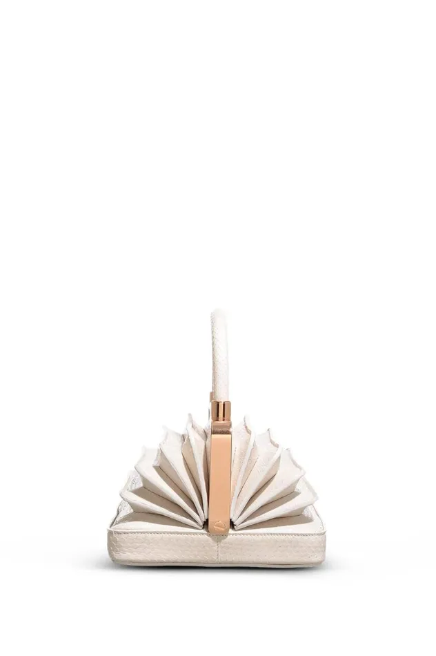 WomenMen Top Handles Gabriela Hearst Diana Bag In Ivory Snakeskin