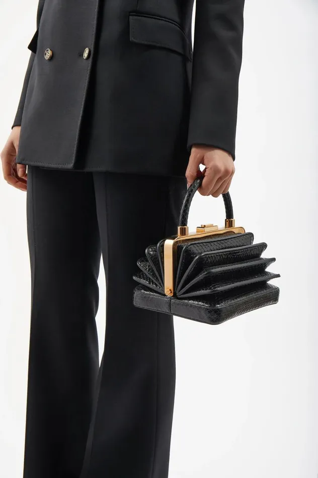 WomenMen Top Handles Gabriela Hearst Diana Bag In Ivory Snakeskin