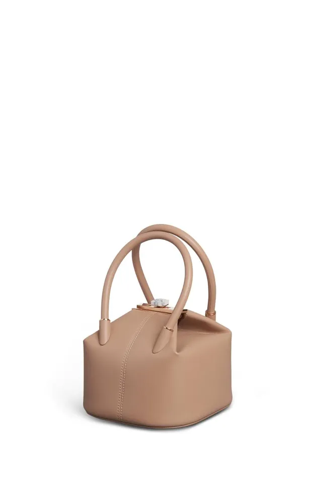 WomenMen Top Handles Gabriela Hearst Mini Baez Bag In Nude Nappa Leather