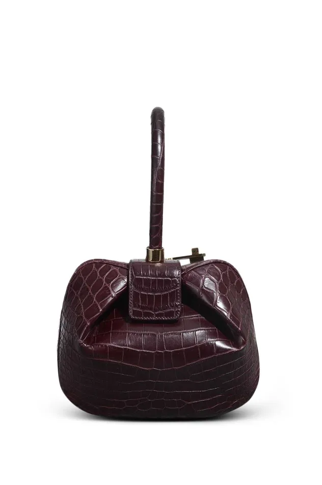 WomenMen Top Handles Gabriela Hearst Nina Bag In Bordeaux Crocodile Leather