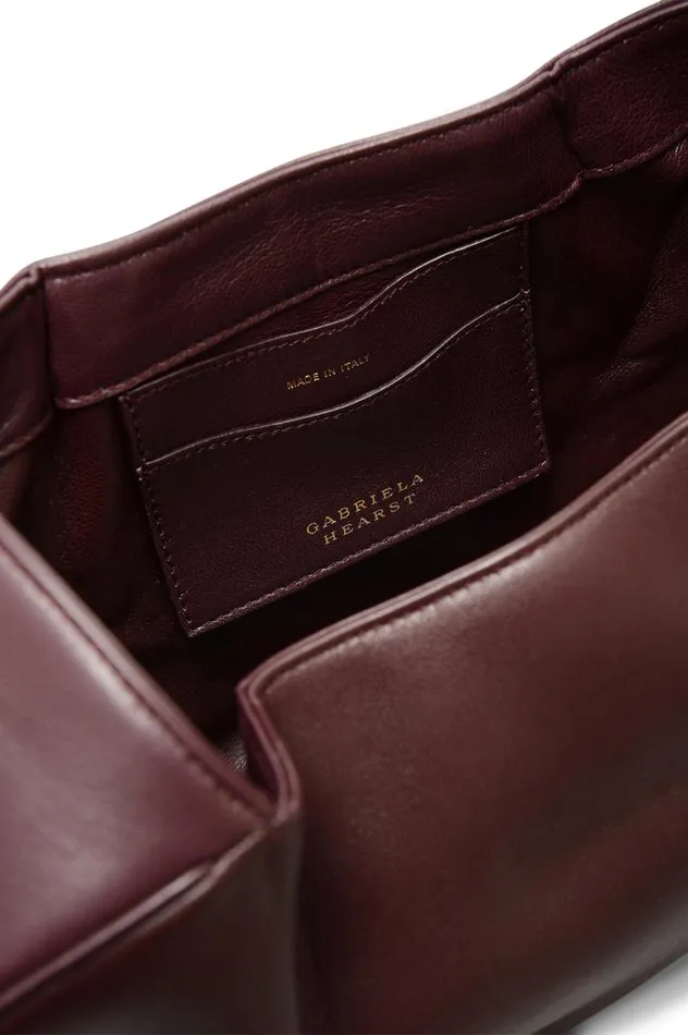 WomenMen Top Handles Gabriela Hearst Nina Bag In Bordeaux Nappa Leather