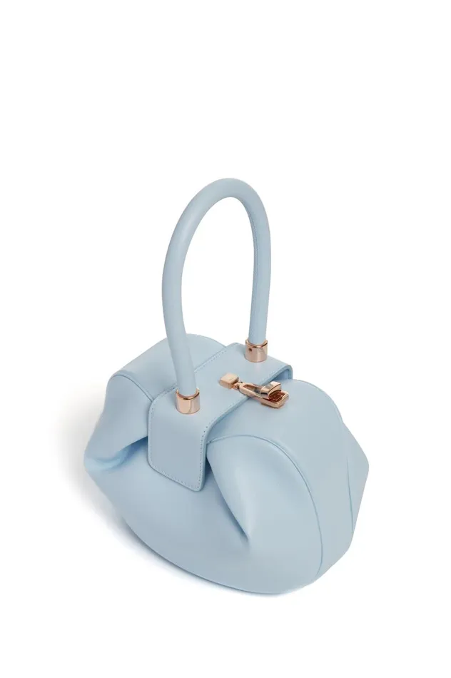 WomenMen Top Handles Gabriela Hearst Nina Bag In Light Blue Nappa Leather