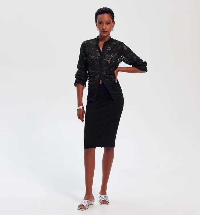 Women Milano Jersey Pencil Skirt 8211 Black Promod Skirts