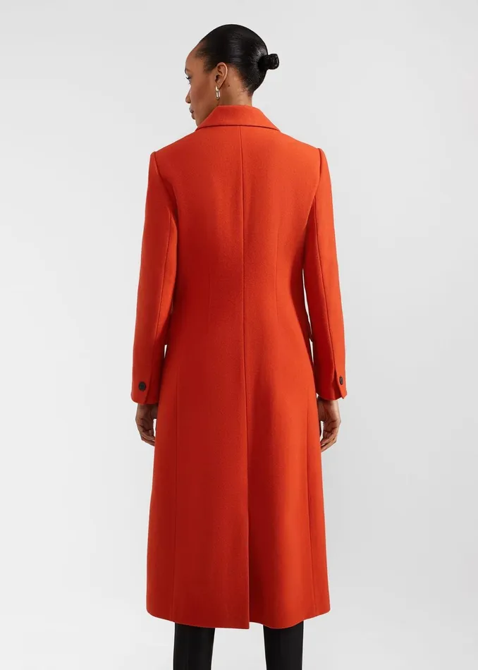 Women Mireya Wool Blend Coat Orange Hobbs Coats and Jackets
