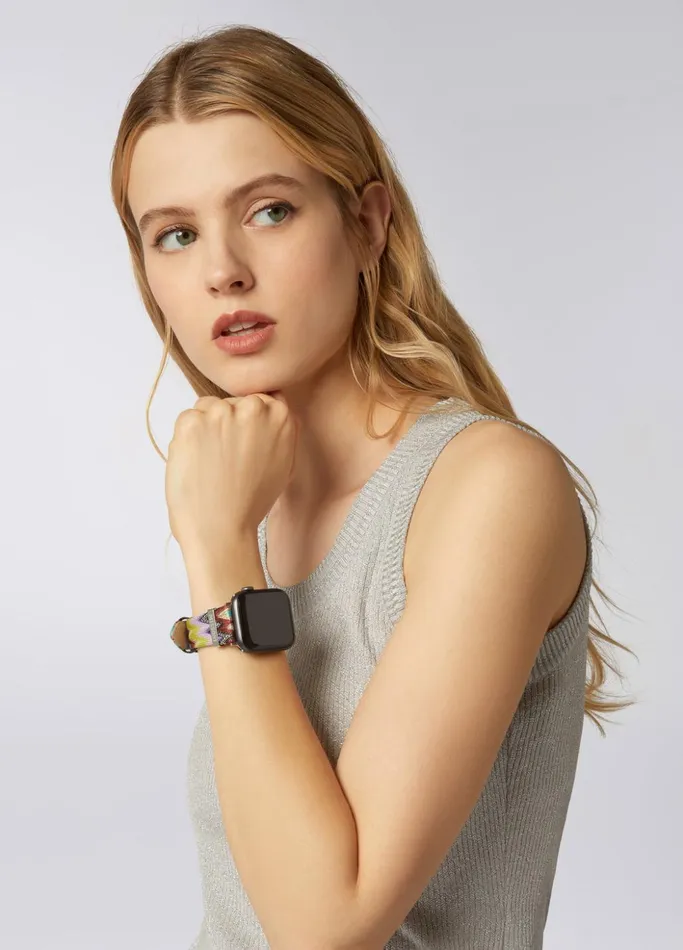 Women Missoni Fabric Apple Strap Multicoloured Missoni Watches