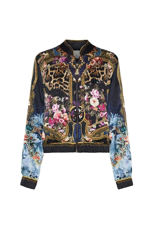 Women Modest Clothing Camilla Bomber Jacket Fields Of Treasure