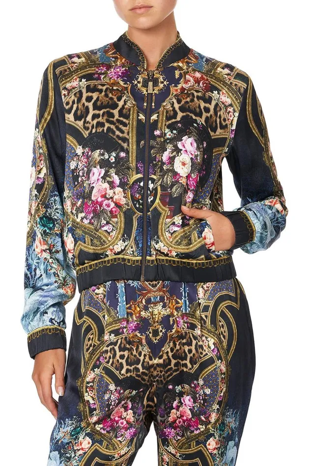 Women Modest Clothing Camilla Bomber Jacket Fields Of Treasure