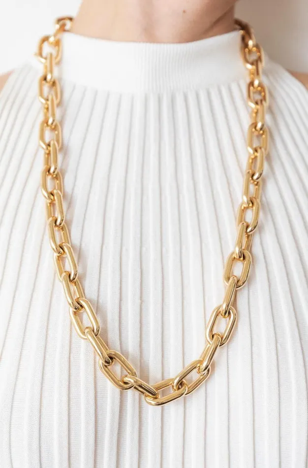 Women Necklaces Gabriela Hearst Long Chain Necklace In 18K Gold