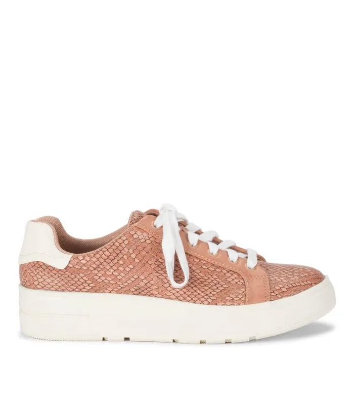 Women Nishelle Lace Up Sneaker Soft Pink Snake Baretraps Sneakers