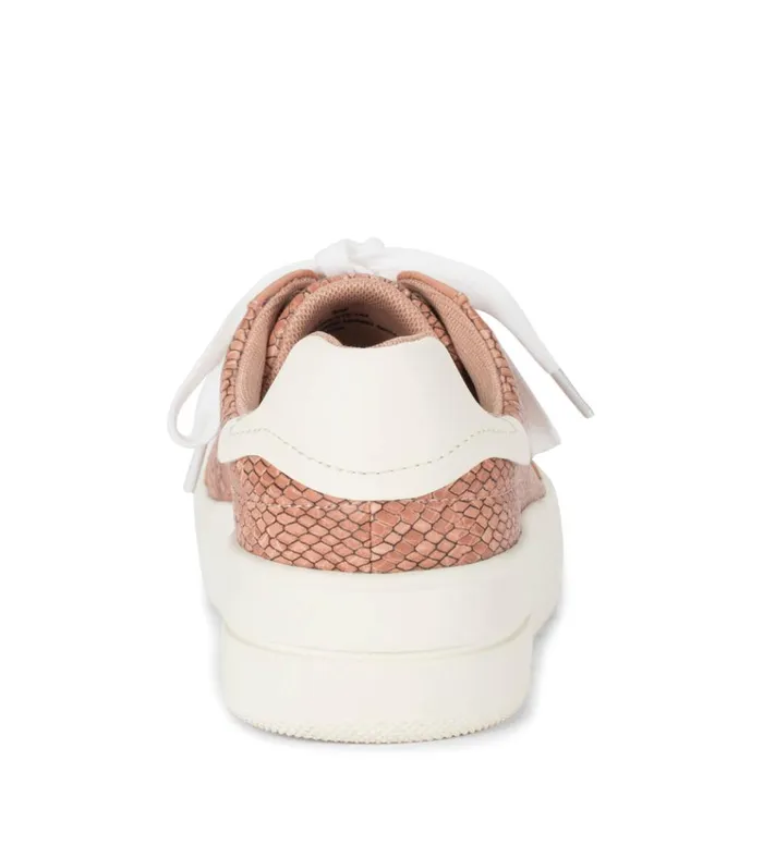 Women Nishelle Lace Up Sneaker Soft Pink Snake Baretraps Sneakers