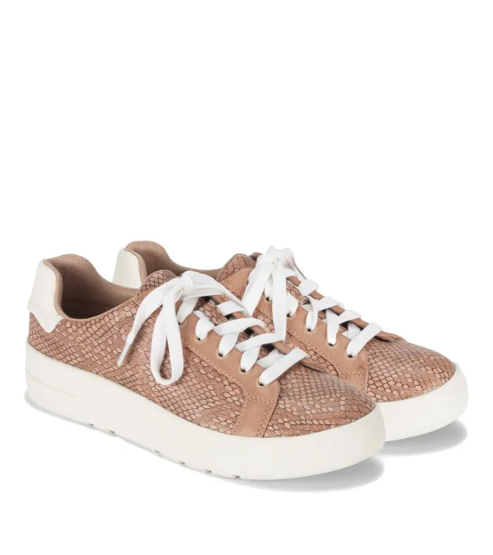 Women Nishelle Lace Up Sneaker Soft Pink Snake Baretraps Sneakers