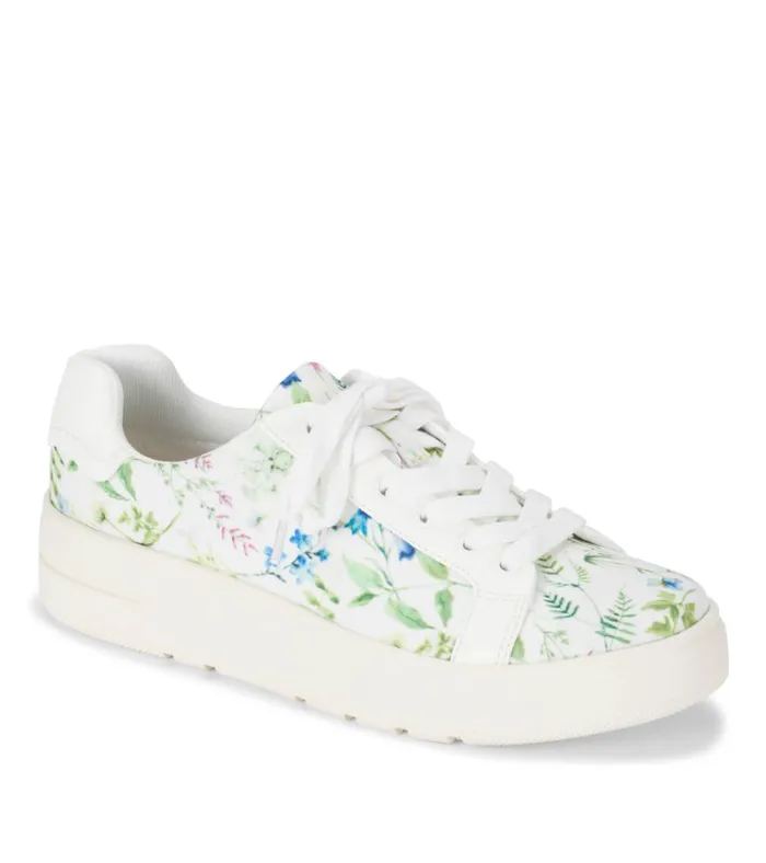 Women Nishelle Lace Up Sneaker Whitemulti Flower Canvas Baretraps Sneakers