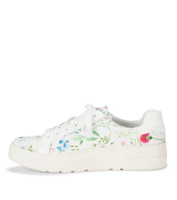 Women Nishelle Lace Up Sneaker Whitemulti Flower Canvas Baretraps Sneakers
