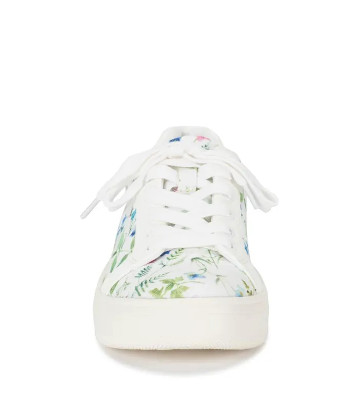 Women Nishelle Lace Up Sneaker Whitemulti Flower Canvas Baretraps Sneakers