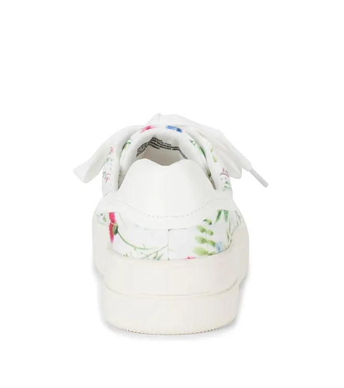 Women Nishelle Lace Up Sneaker Whitemulti Flower Canvas Baretraps Sneakers