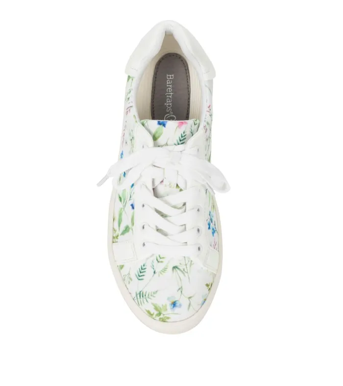 Women Nishelle Lace Up Sneaker Whitemulti Flower Canvas Baretraps Sneakers
