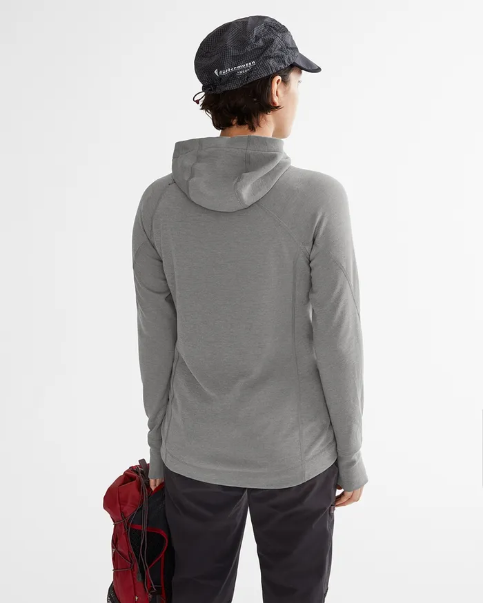 Women Njorun 20 Hoodie Dove Grey Klttermusen Fleeces and Sweaters