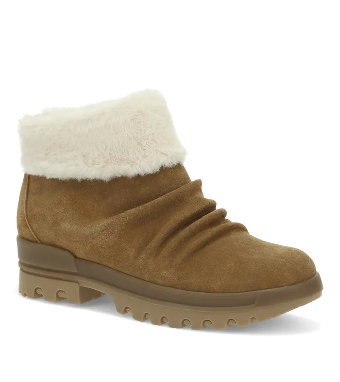 Women Nuri Cold Weather Bootie Cognac Suede Baretraps Booties