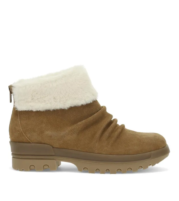 Women Nuri Cold Weather Bootie Cognac Suede Baretraps Booties