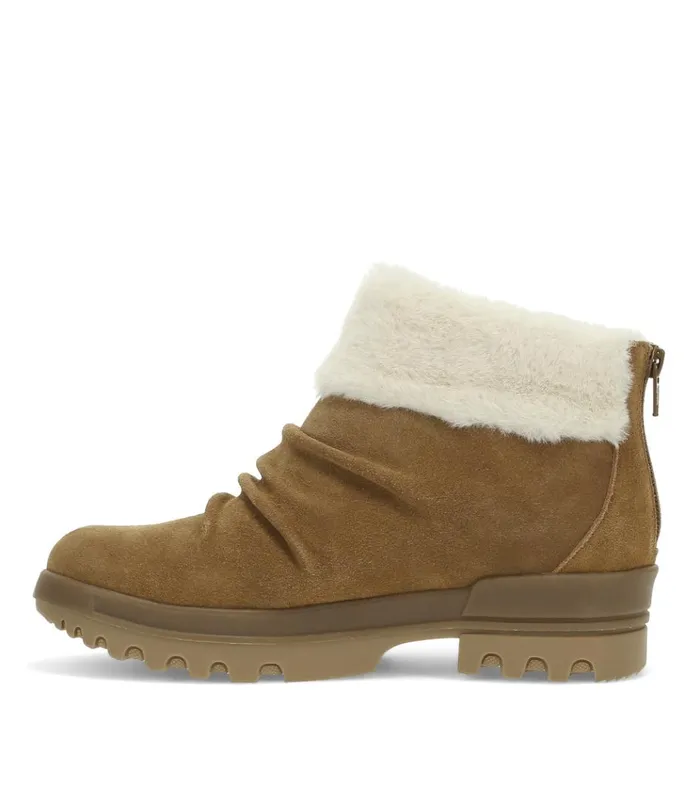 Women Nuri Cold Weather Bootie Cognac Suede Baretraps Booties