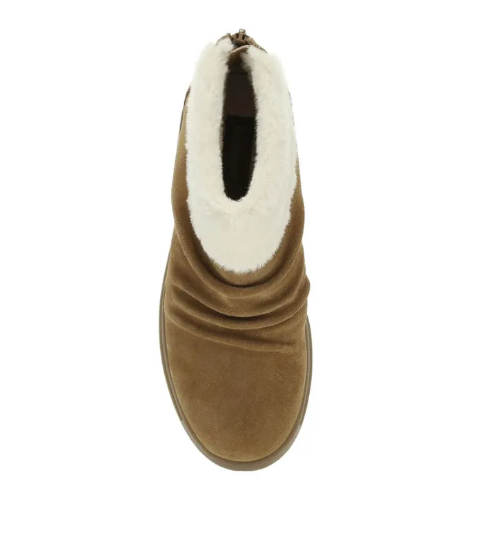 Women Nuri Cold Weather Bootie Cognac Suede Baretraps Booties