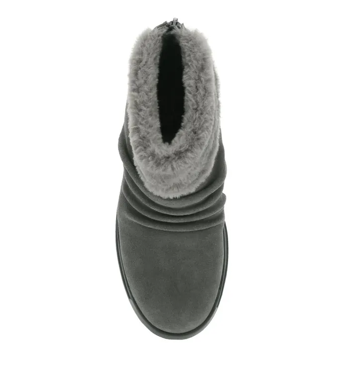 Women Nuri Cold Weather Bootie Dark Grey Suede Baretraps Booties