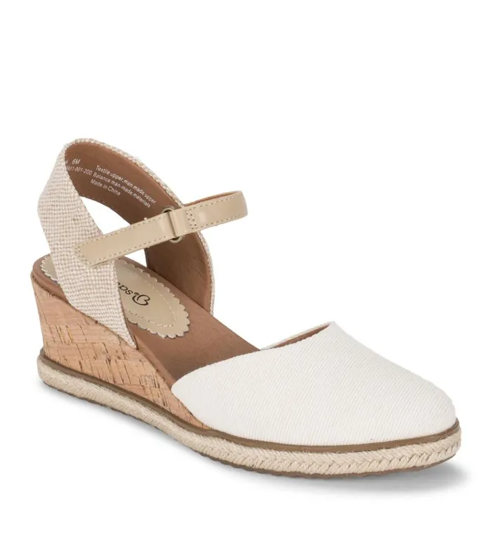 Women Ocean Closed Toe Wedge Sandal Cream Baretraps Wedge Sandals