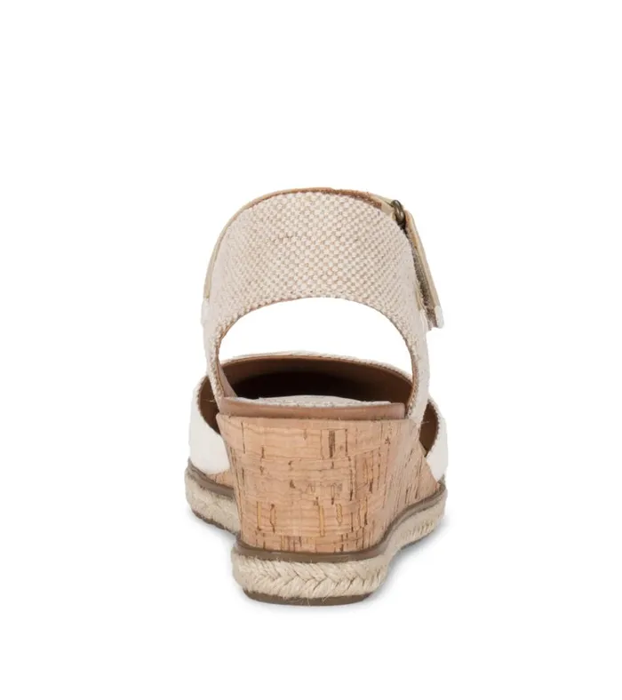 Women Ocean Closed Toe Wedge Sandal Cream Baretraps Wedge Sandals