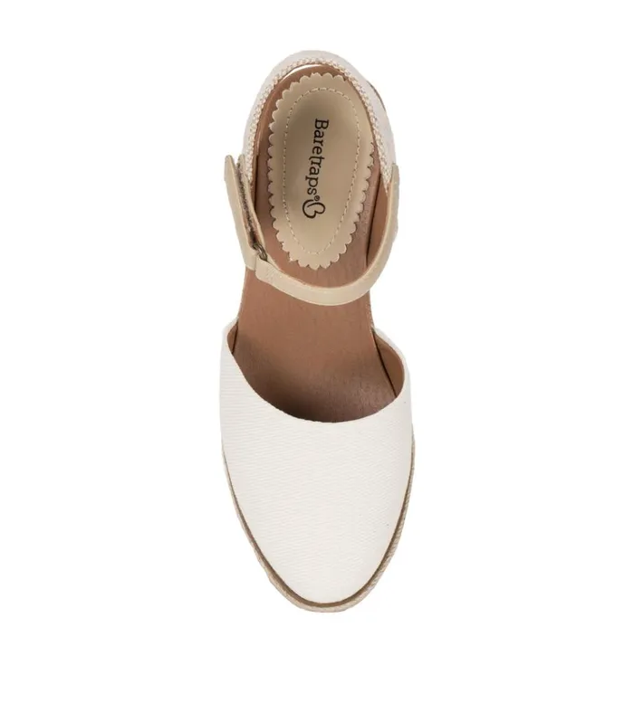 Women Ocean Closed Toe Wedge Sandal Cream Baretraps Wedge Sandals