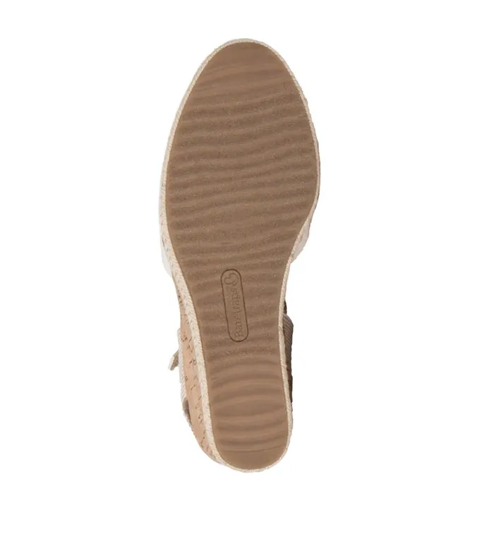 Women Ocean Closed Toe Wedge Sandal Cream Baretraps Wedge Sandals