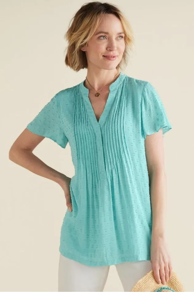 Women Offshore Top Aquatic Blue Soft Surroundings Tops Women Offshore Top Aquatic Blue Soft Surroundings Tops