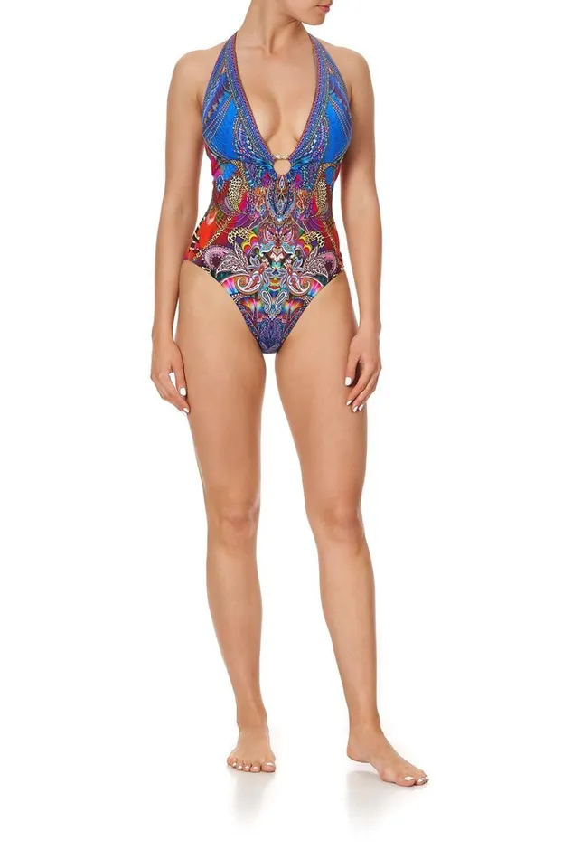 Women One Pieces Camilla Ring Detail Plunge V One Piece Psychedelica