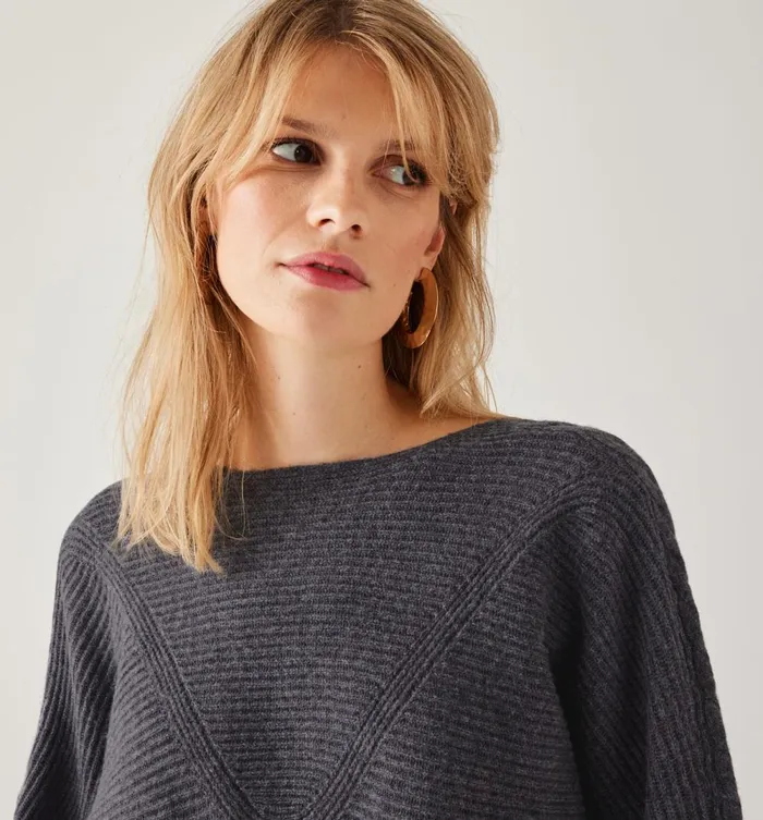 Women Ottoman Ribbed Jumper 8211 Light Grey Promod Jumpers And Cardigans Women Ottoman Ribbed Jumper 8211 Light Grey Promod Jumpers And Cardigans
