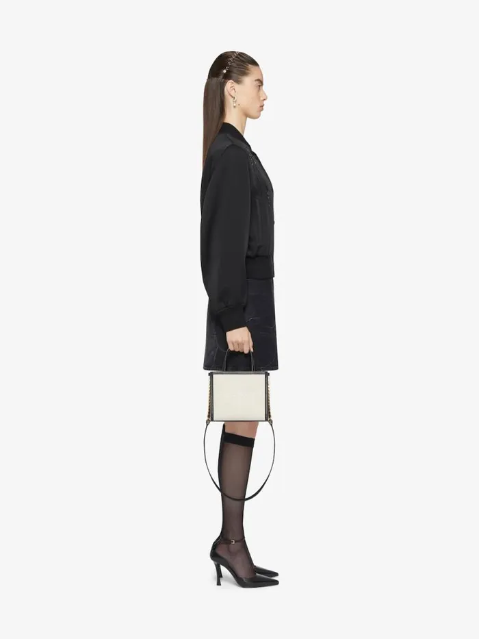 Women Outerwear and Blousons Givenchy Varsity Jacket In Satin With Crystals Black