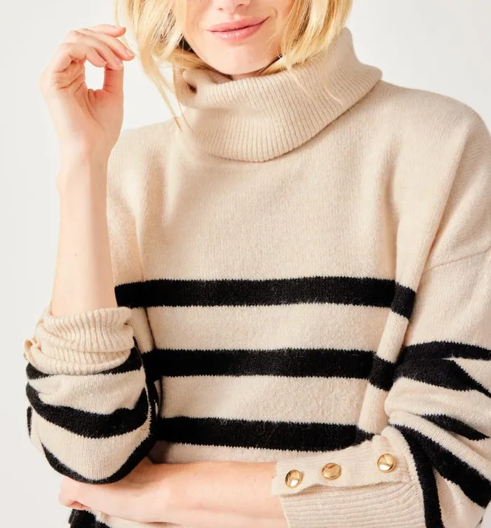 Women Oversized Cowl Neck Jumper 8211 Black Stripes Promod Jumpers And Cardigans Women Oversized Cowl Neck Jumper 8211 Black Stripes Promod Jumpers And Cardigans