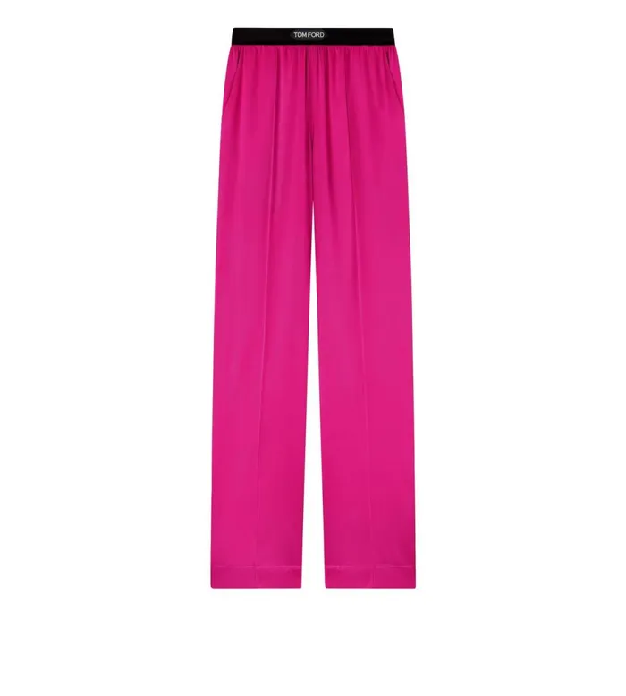 Women Pajamas and Robes Tom Ford Stretch Silk Satin Pj Pants Hot Pink