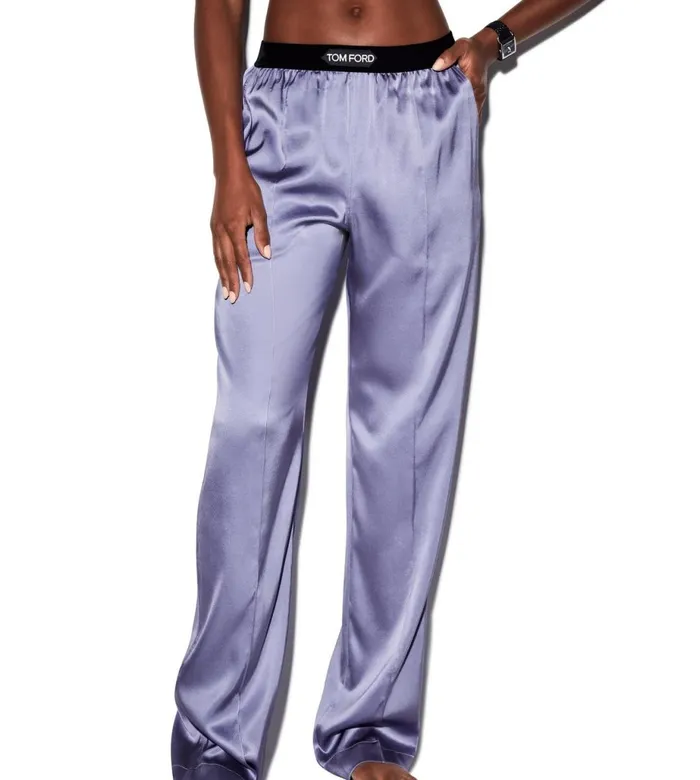 Women Pajamas and Robes Tom Ford Stretch Silk Satin Pj Pants Pale Parma Violet Women Pajamas and Robes Tom Ford Stretch Silk Satin Pj Pants Pale Parma Violet