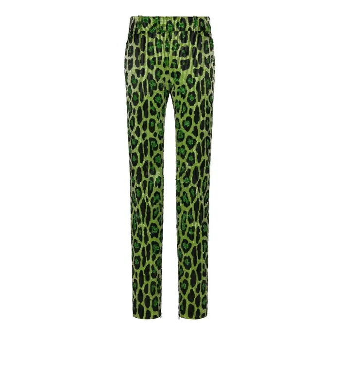 Women Pants and Shorts Tom Ford Jaguar Embroidery Velvet Pants