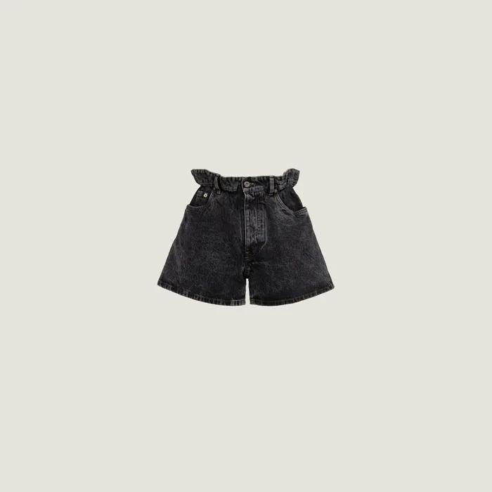 Women Pants And Shorts Miu Miu Denim Shorts Black