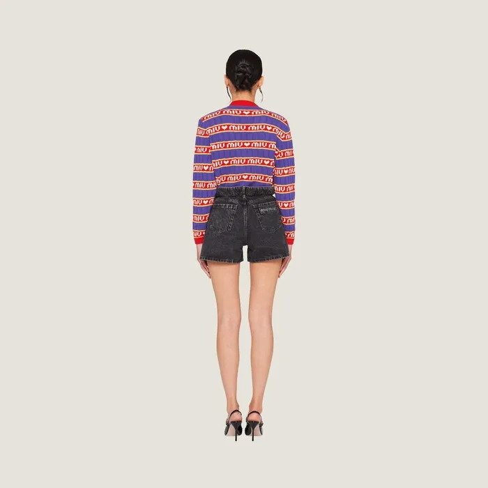 Women Pants And Shorts Miu Miu Denim Shorts Black Women Pants And Shorts Miu Miu Denim Shorts Black