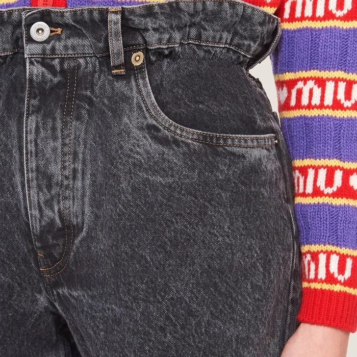 Women Pants And Shorts Miu Miu Denim Shorts Black Women Pants And Shorts Miu Miu Denim Shorts Black