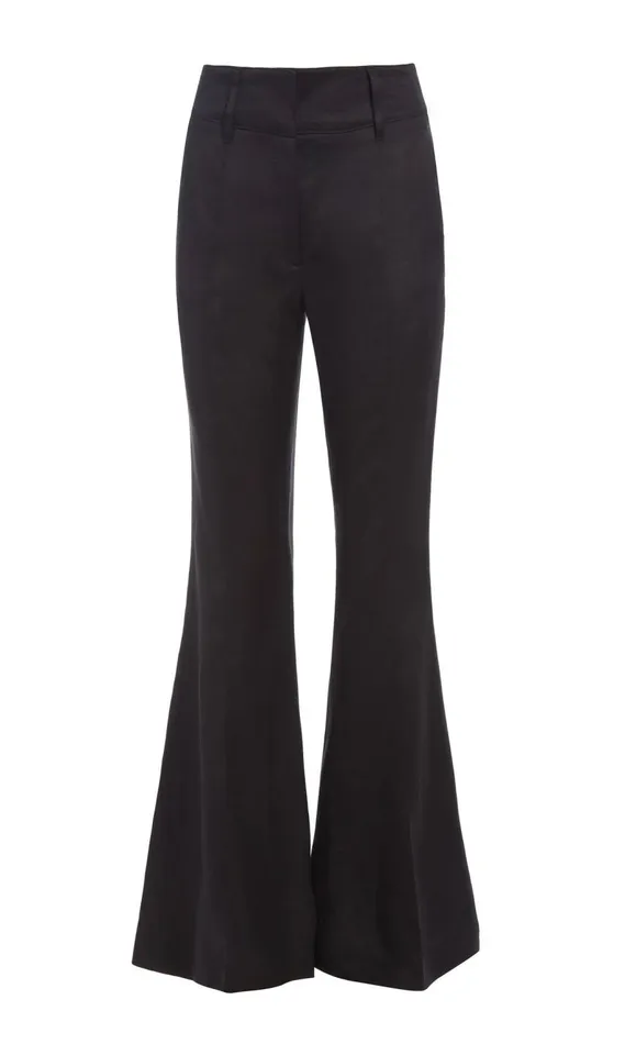 Women Pants Gabriela Hearst Rhein Pant In Black Textured Linen
