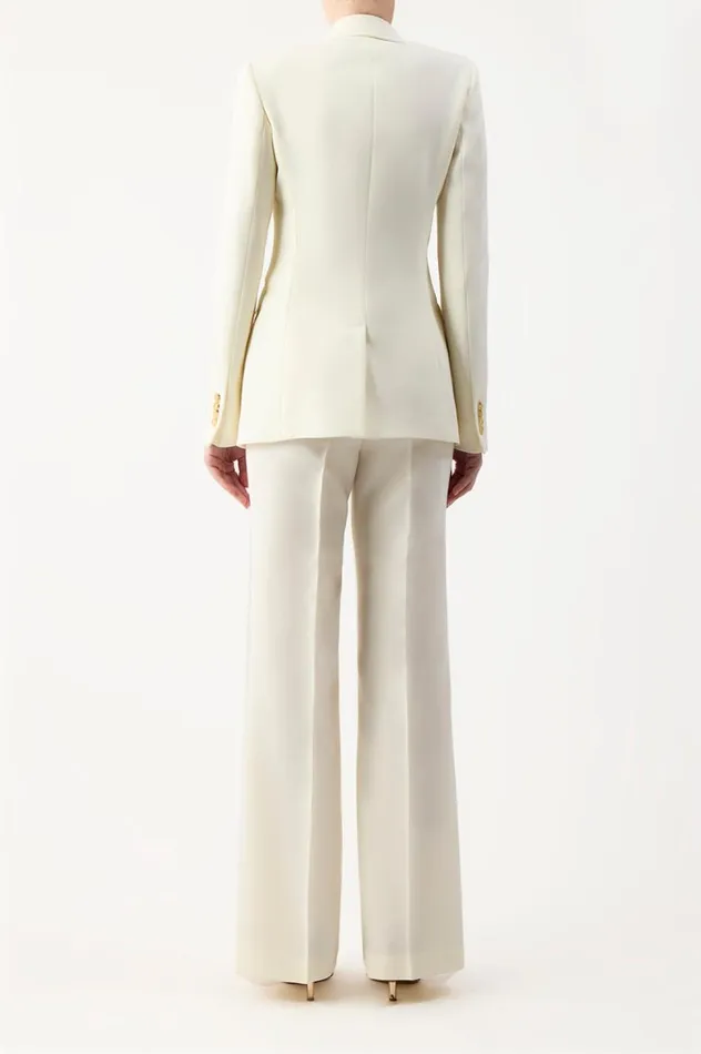 Women Pants Gabriela Hearst Vesta Pant In Ivory Sportswear Wool