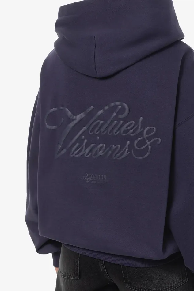 Women Pegador Hoodies Akira Oversized Hoodie Washed Indigo Blue Women Pegador Hoodies Akira Oversized Hoodie Washed Indigo Blue