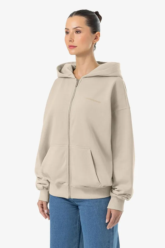Women Pegador Hoodies Clarita Oversized Sweat Jacket Washed Light Beige Gum Women Pegador Hoodies Clarita Oversized Sweat Jacket Washed Light Beige Gum