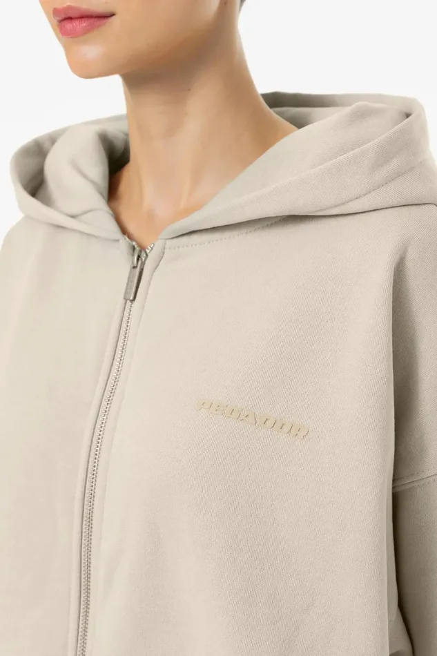 Women Pegador Hoodies Clarita Oversized Sweat Jacket Washed Light Beige Gum Women Pegador Hoodies Clarita Oversized Sweat Jacket Washed Light Beige Gum